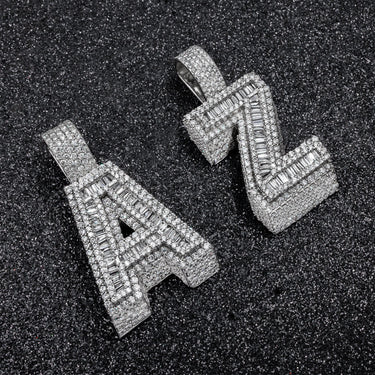 14k Baguette Initial Pendant Letter Z 7.50 ctw